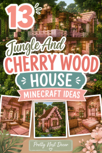 13 Jungle And Cherry Wood House Minecraft Ideas