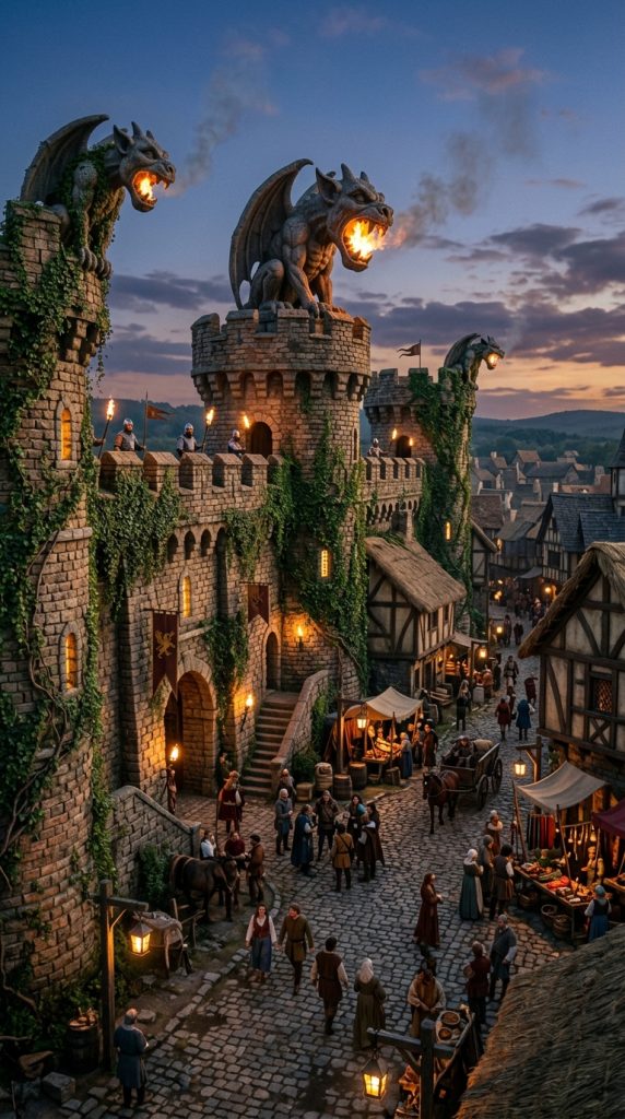 Minecraft Castle wall