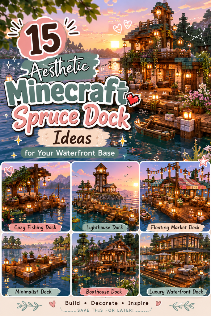 Minecraft Spruce Dock