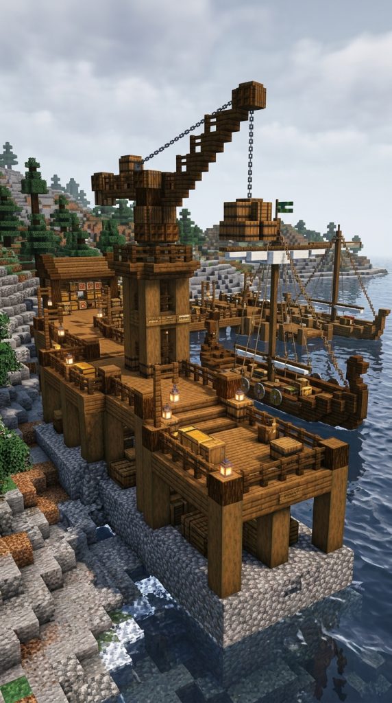 Minecraft Spruce Dock