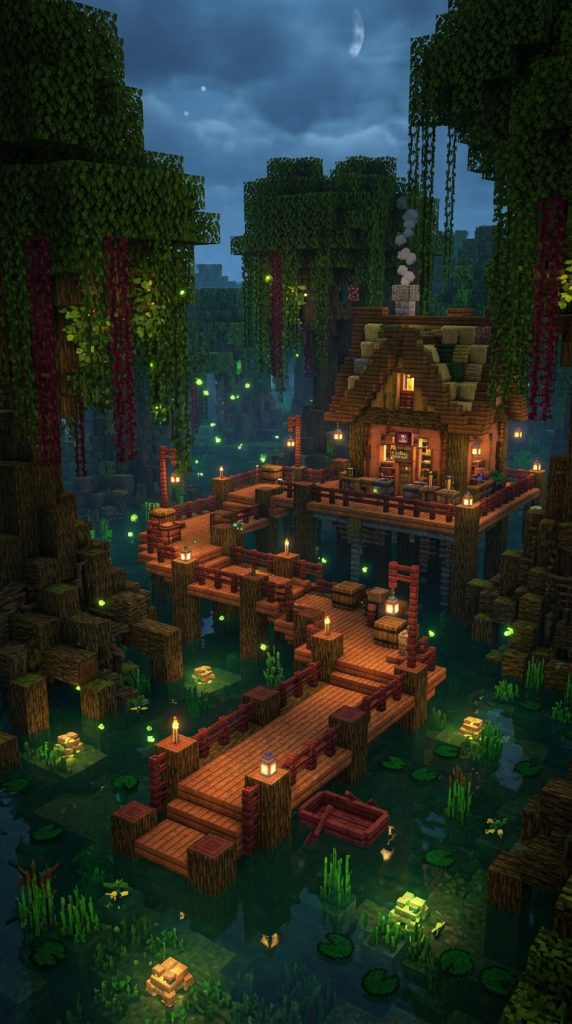 Minecraft Spruce Dock