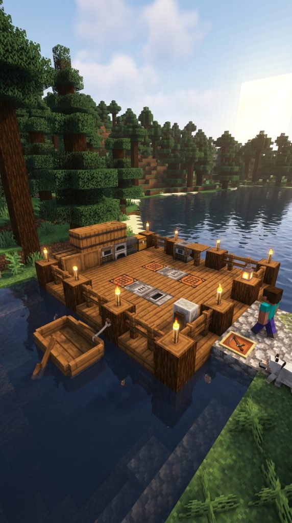 Minecraft Spruce Dock