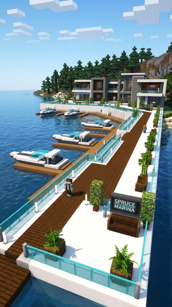Minecraft Spruce Dock