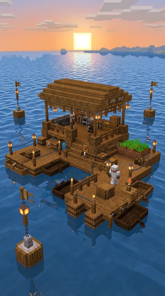 Minecraft Spruce Dock