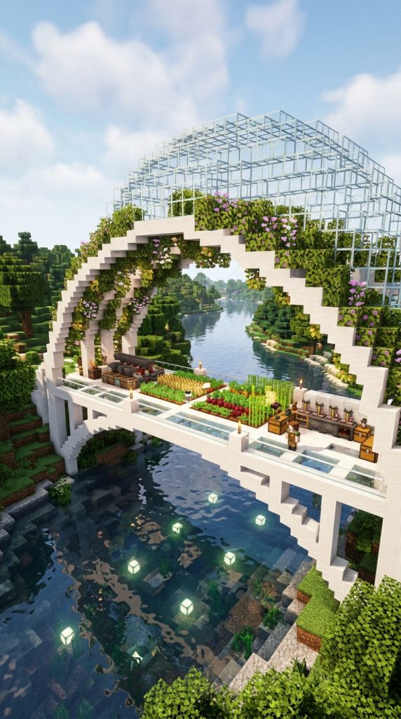 Minecraft Bridge House