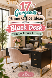 17 Gorgeous Home Office Ideas with a Black Desk That Look Pure Luxury